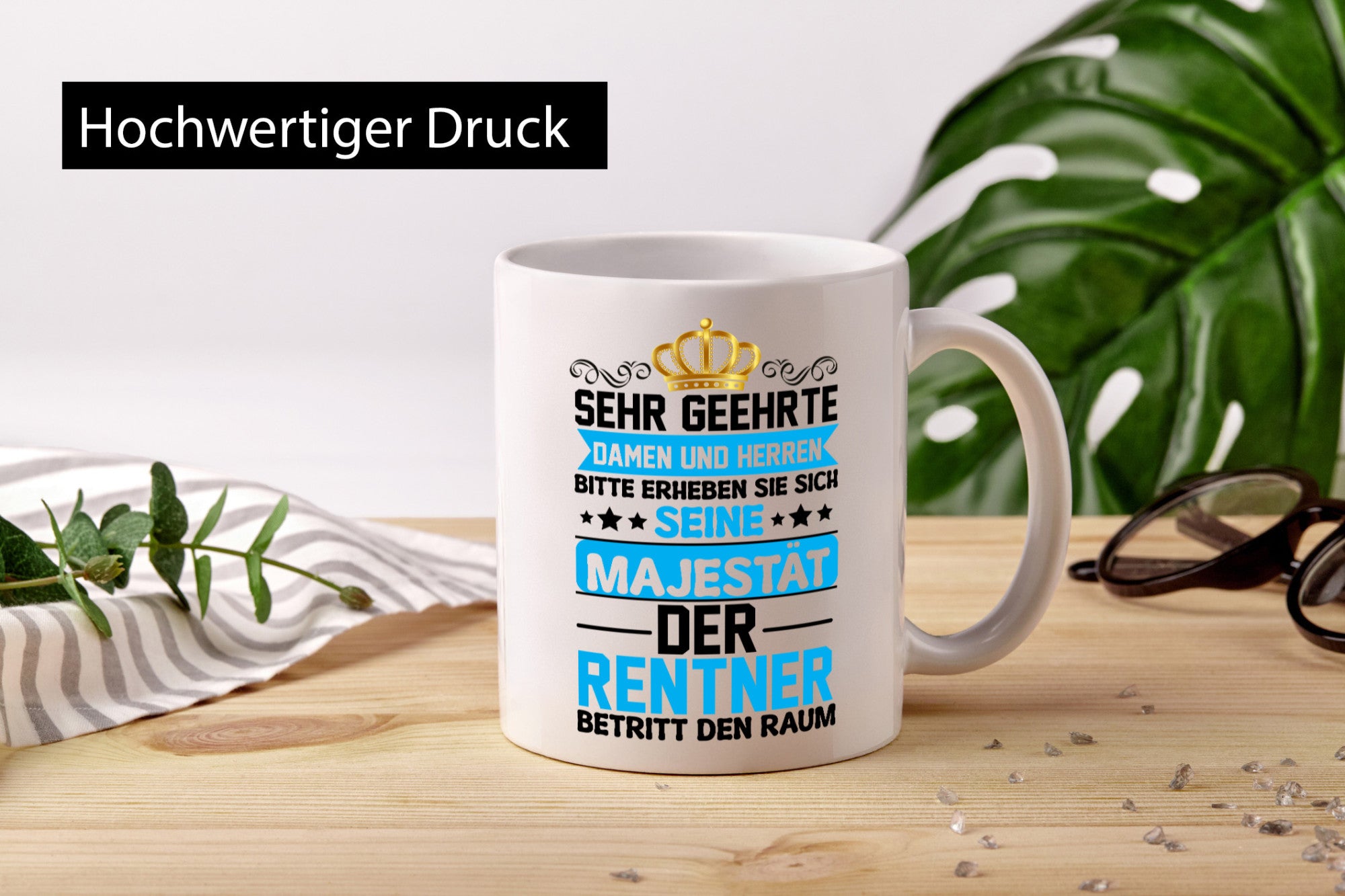 Rentner betritt den Raum | Ruhestand Pension lustiger Spruch Geschenk Jubiläum