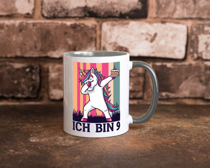 9 Geburtstag | Einhorn Damping Mädchen Humor Geschenkidee Tasse