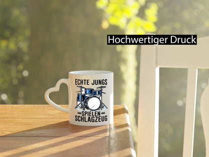 Echte Jungs spielen Schlagzeug | Drummer Geschenkidee Humor Tasse