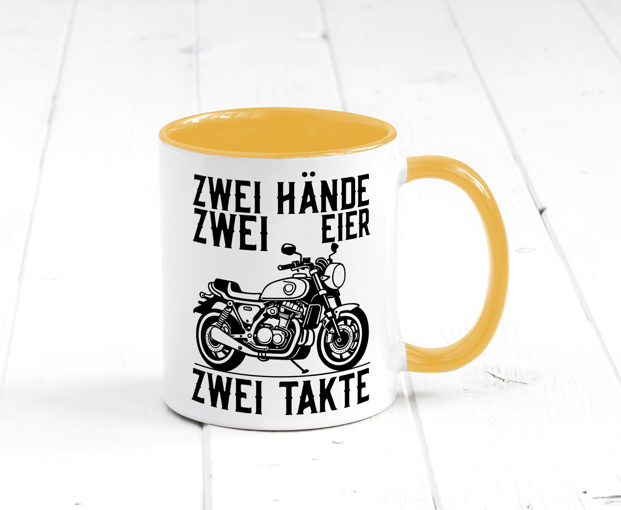 Zwei Hände | Zweitaktmotor Motorrad Moped Biker Geschenkidee Humor Tasse