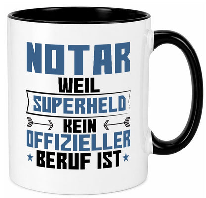 Superheld Notar | Jurist lustiger Spruch Geschenk Humor Geschenkidee Tasse