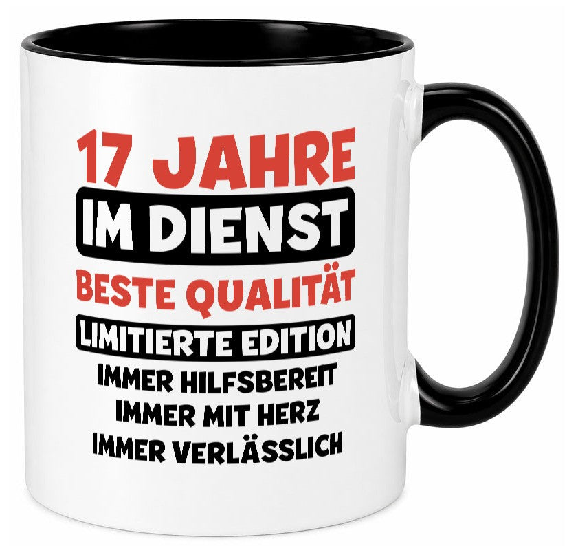 17 Jahre im Dienst | Jubiläum Arbeit v3 Humor Kollegen Büro Geschenkidee Tasse