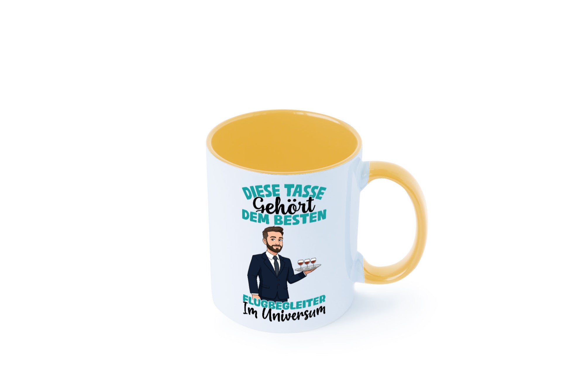 Im Universum: Flugbegleiter | Steward Flughafen Humor Geschenkidee Tasse