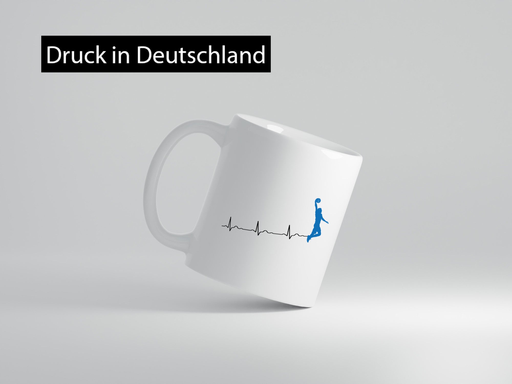 Herzschlag Basketball | Motiv Sport Ballsport Humor Geschenkidee Tasse