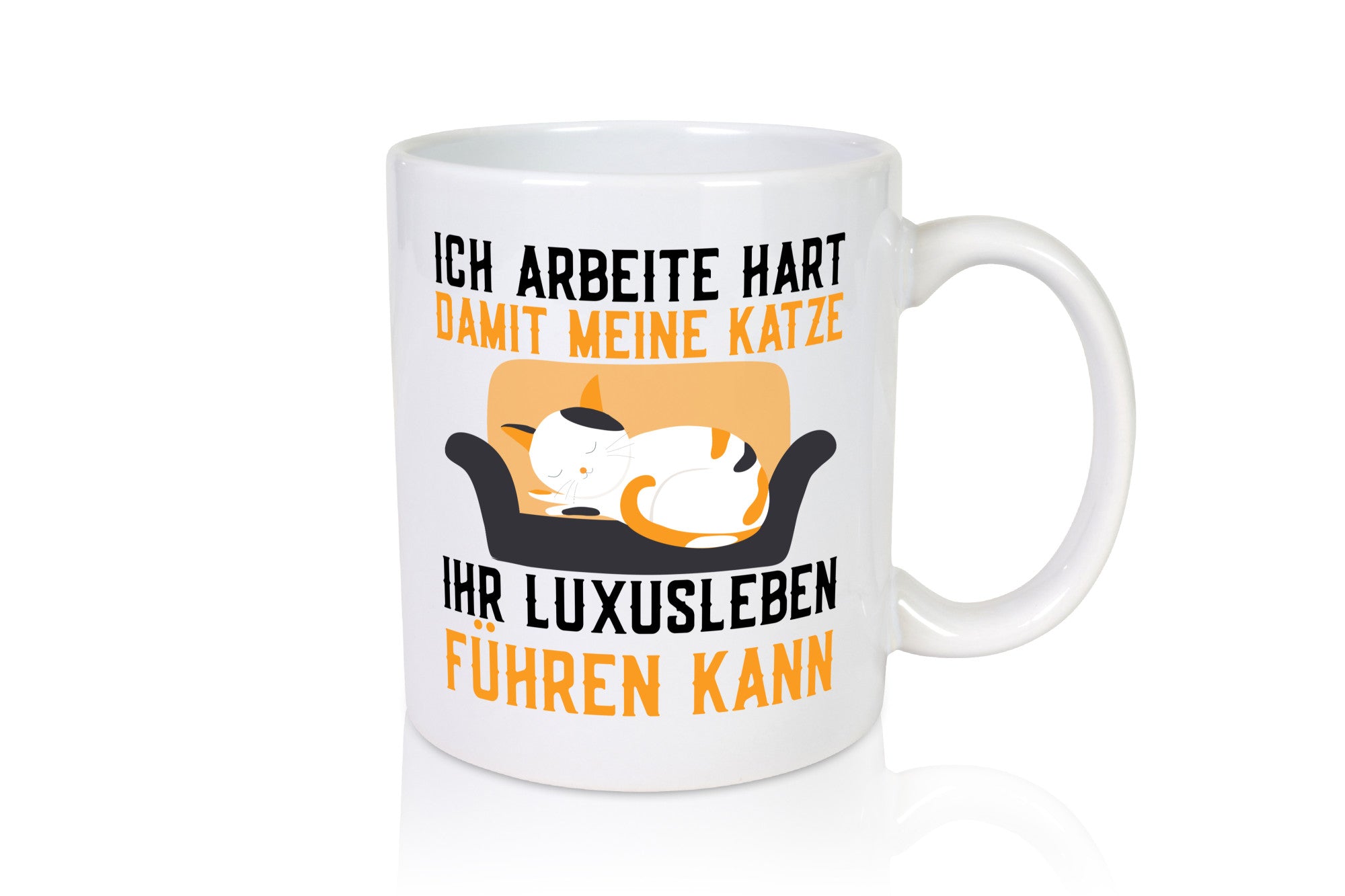 Ich arbeite hart | Luxusleben Humor Katzenliebhaber Geschenkidee Arbeit