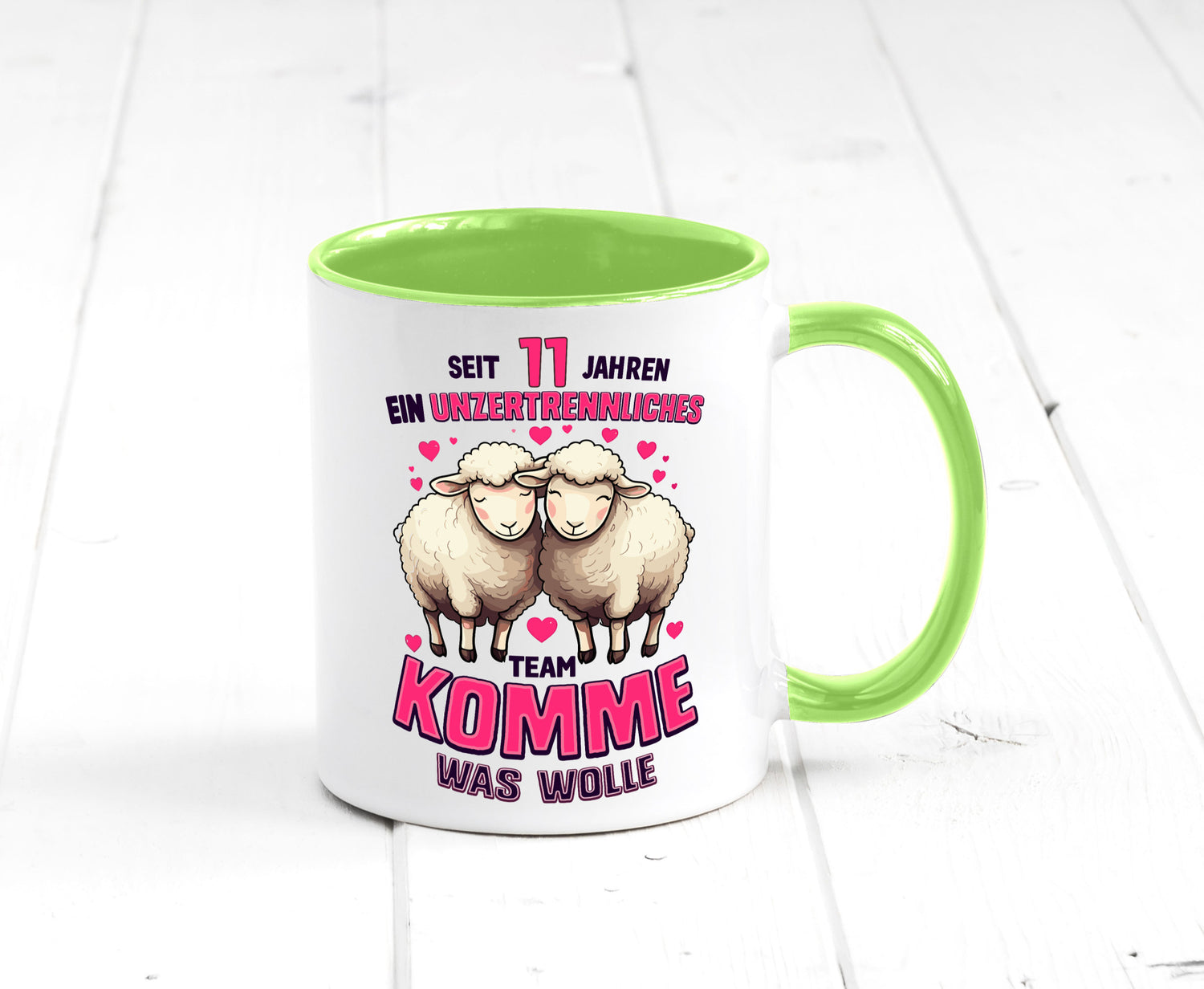 11 Jahre Verheiratet | ein Team Ehepaar v2 Humor Geschenkidee Tasse