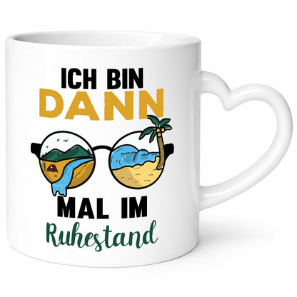 Bin dann mal im Ruhestand | Sonnenbrille Palme Meer lustig Jubiläum Geschenk