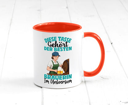 Im Universum: Brauerin | Bier Brauerei lustiger Spruch Geschenk Humor