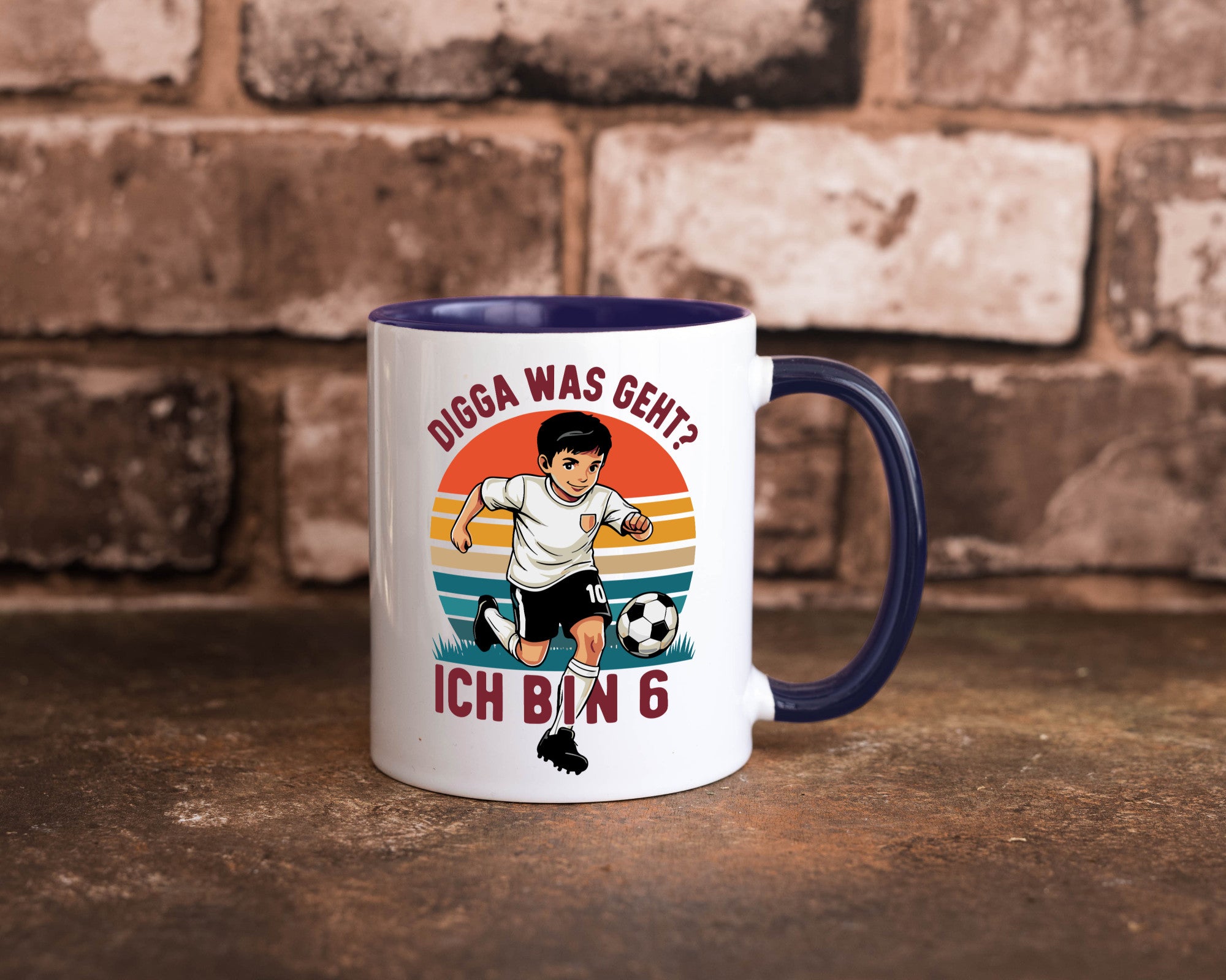 6 Geburtstag | Jahre Digga was geht ab Fußball lustiger Spruch Geschenk