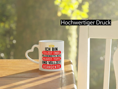 Teilzeit Engel | Hexe Verrückte Zicke frecher Spruch lustiger Geschenk Humor