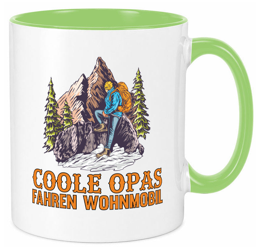 Coole Opas fahren Wohnmobil | Opa Wanderer Berge Humor Familie Geschenkidee Tasse