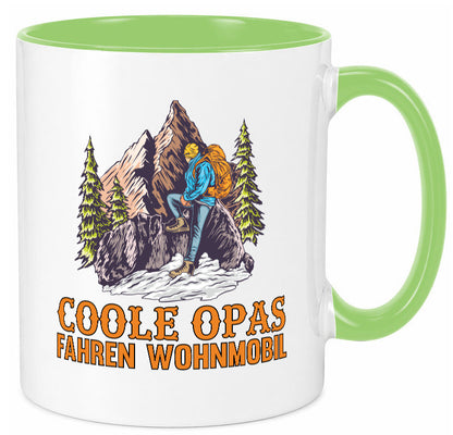 Coole Opas fahren Wohnmobil | Opa Wanderer Berge Humor Familie Geschenkidee Tasse