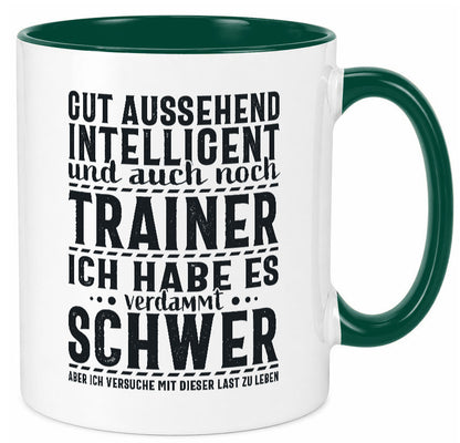 Gut aussehender Trainer |gestrichelte Linie | Punkte lustiger Spruch Geschenk
