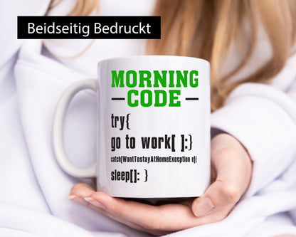 Morning Code | Informatiker Tasse Programmierer Humor Geschenkidee