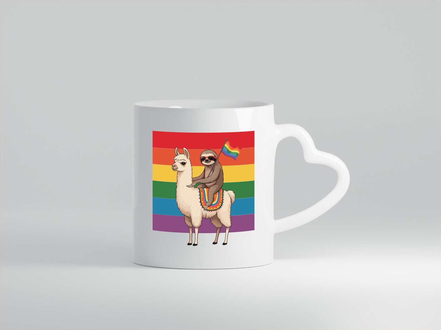 Lama | Faultier Regenbogen Sunset LGBT lustiger Spruch Geschenk Tierliebhaber