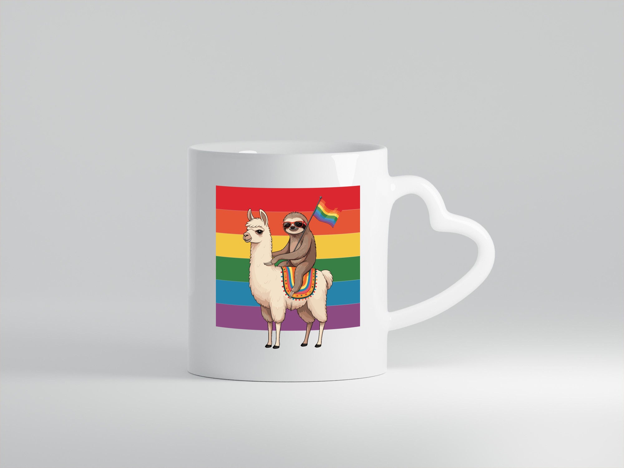Lama | Faultier Regenbogen Sunset LGBT lustiger Spruch Geschenk Tierliebhaber