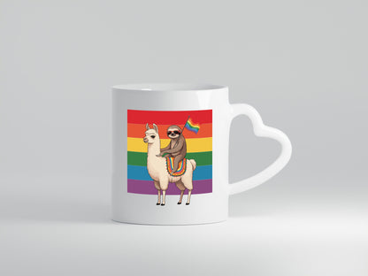 Lama | Faultier Regenbogen Sunset LGBT lustiger Spruch Geschenk Tierliebhaber