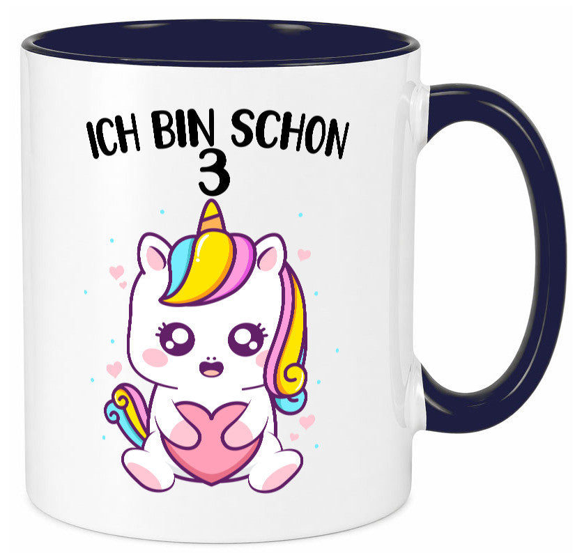 3. Geburtstag | Ich bin schon 3 Jahre Einhorn Mädchen lustig Geschenkidee
