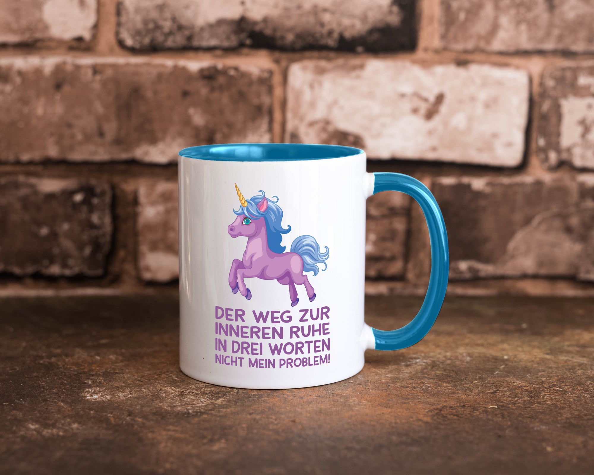 Innere Ruhe, drei Worte, nicht mein Problem | Einhorn Geschenk Humor