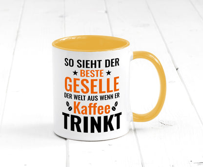 Kaffee trinkt: Geselle | Handwerker lustig Humor Geschenkidee Geschenk Tasse
