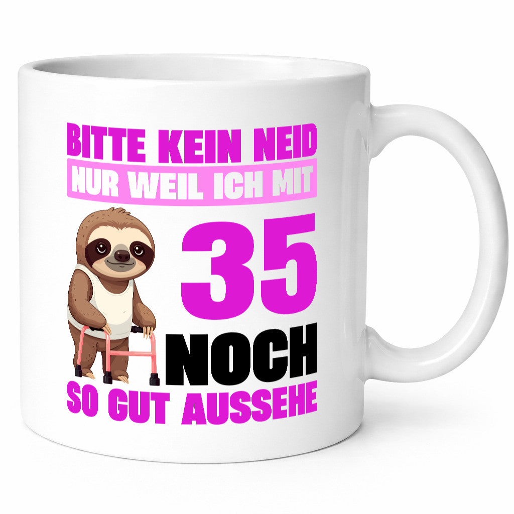 35. Geburtstag | Bitte kein neid Faultier 35 Jahre lustig Geschenkidee Geschenk