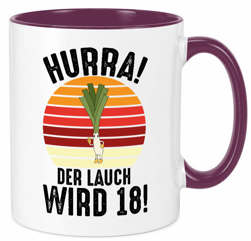 Hurra der lauch wird 18 | 18. Geburtstag Ehrentag lustiger Spruch Geschenk