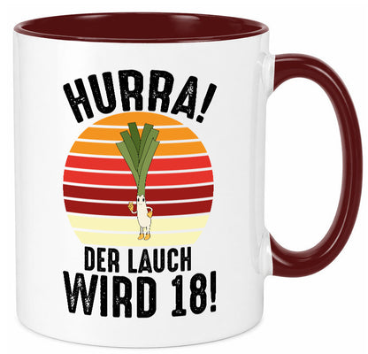 Hurra der lauch wird 18 | 18. Geburtstag Ehrentag lustiger Spruch Geschenk