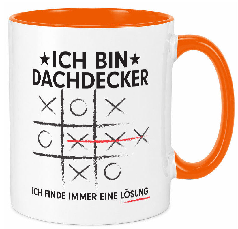 Lösung finden: Dachdecker | Dachbau Hausbau v2 Geschenkidee Humor Tasse