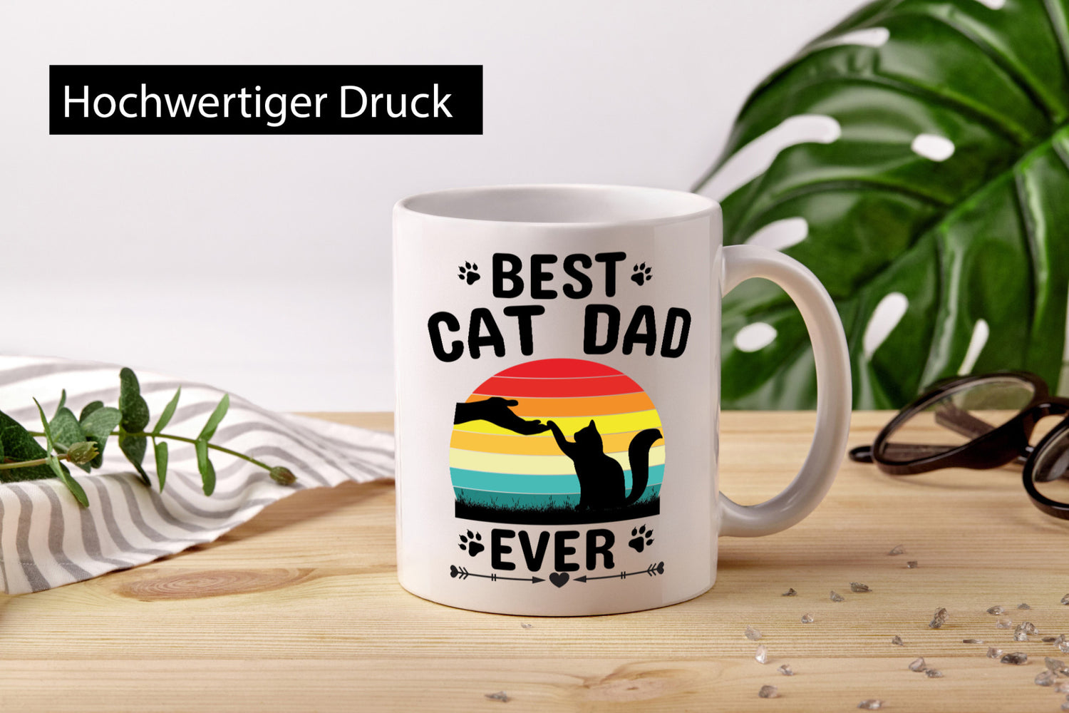 Best Cat Dad Ever lustiger Spruch Geschenk Humor Geschenkidee Tasse
