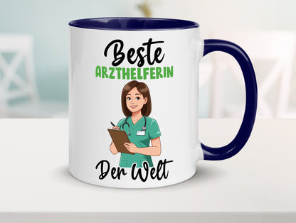 Beste Arzthelferin | Fachangestellte Medizin v2 Geschenkidee Humor Tasse