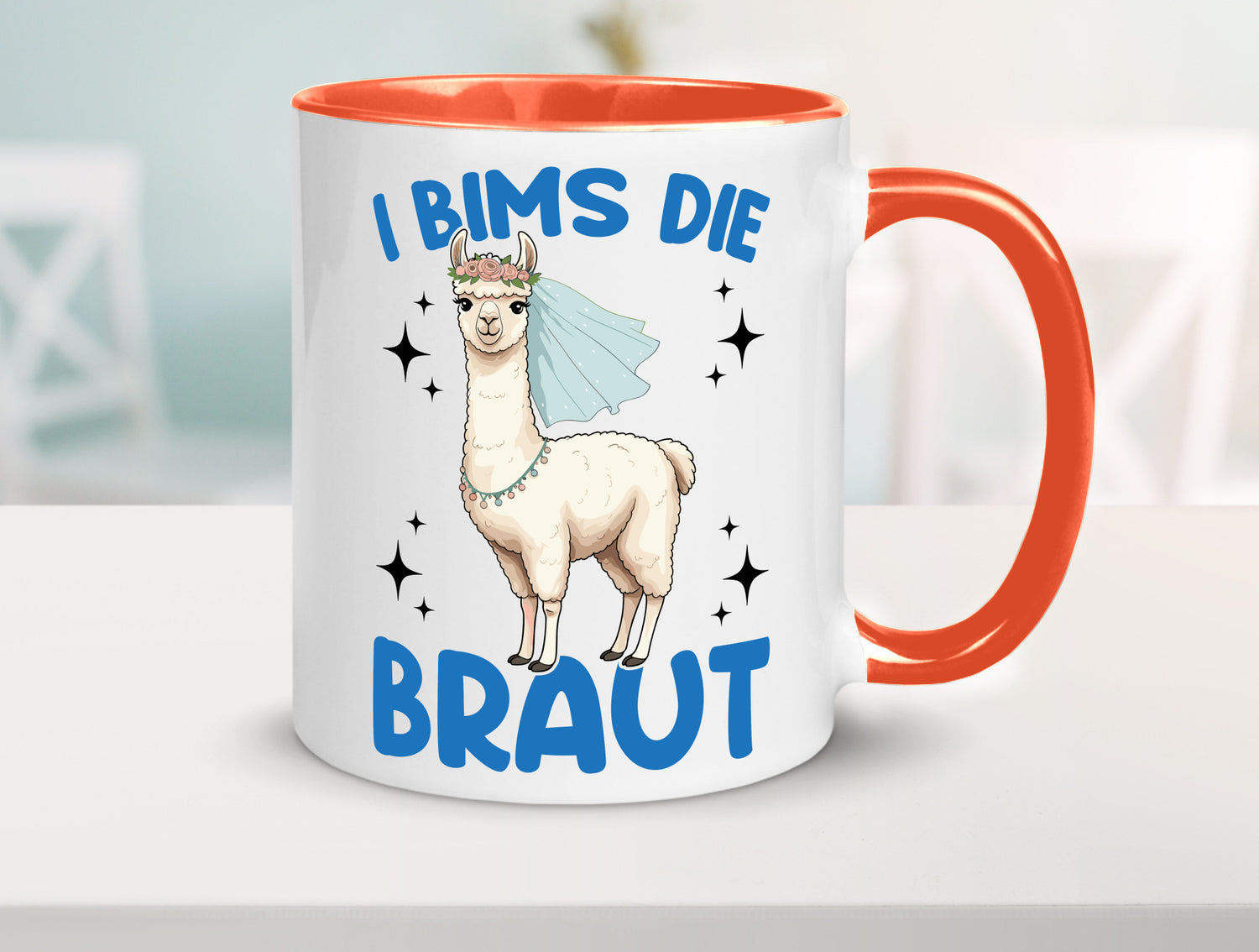 I Bims die Braut | Lama JGA Hochzeit lustig Humor Geschenkidee Geschenk Tasse