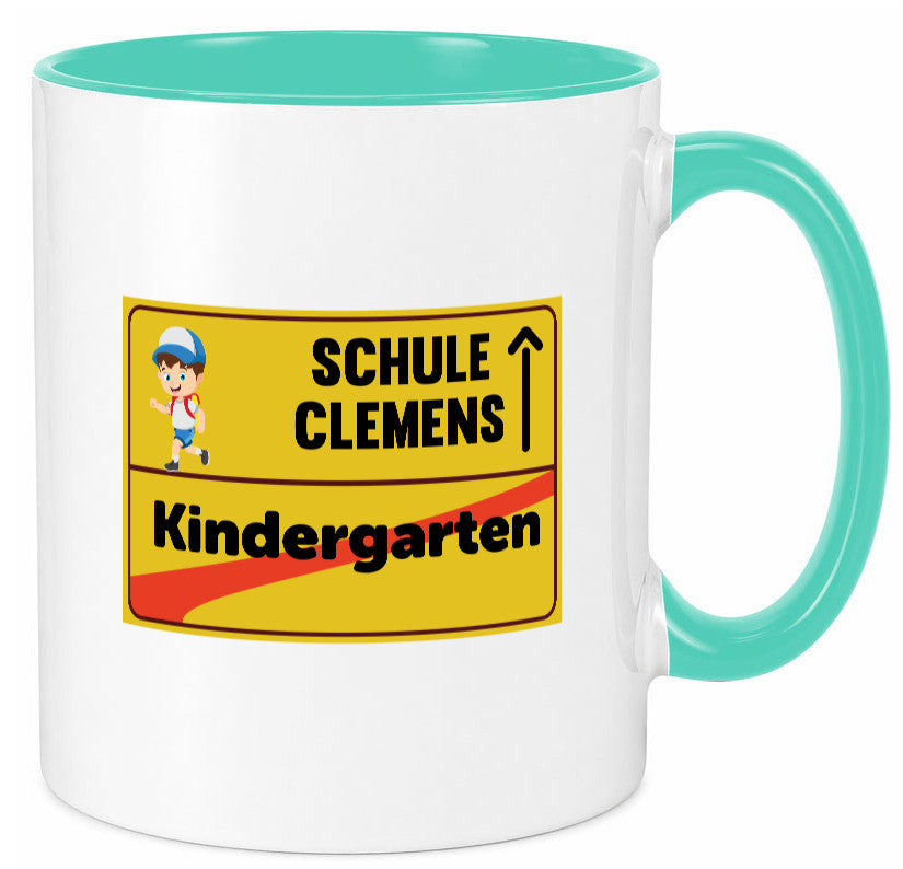 Bye Kindergarten | Schule Clemens Geschenkidee Humor Tasse