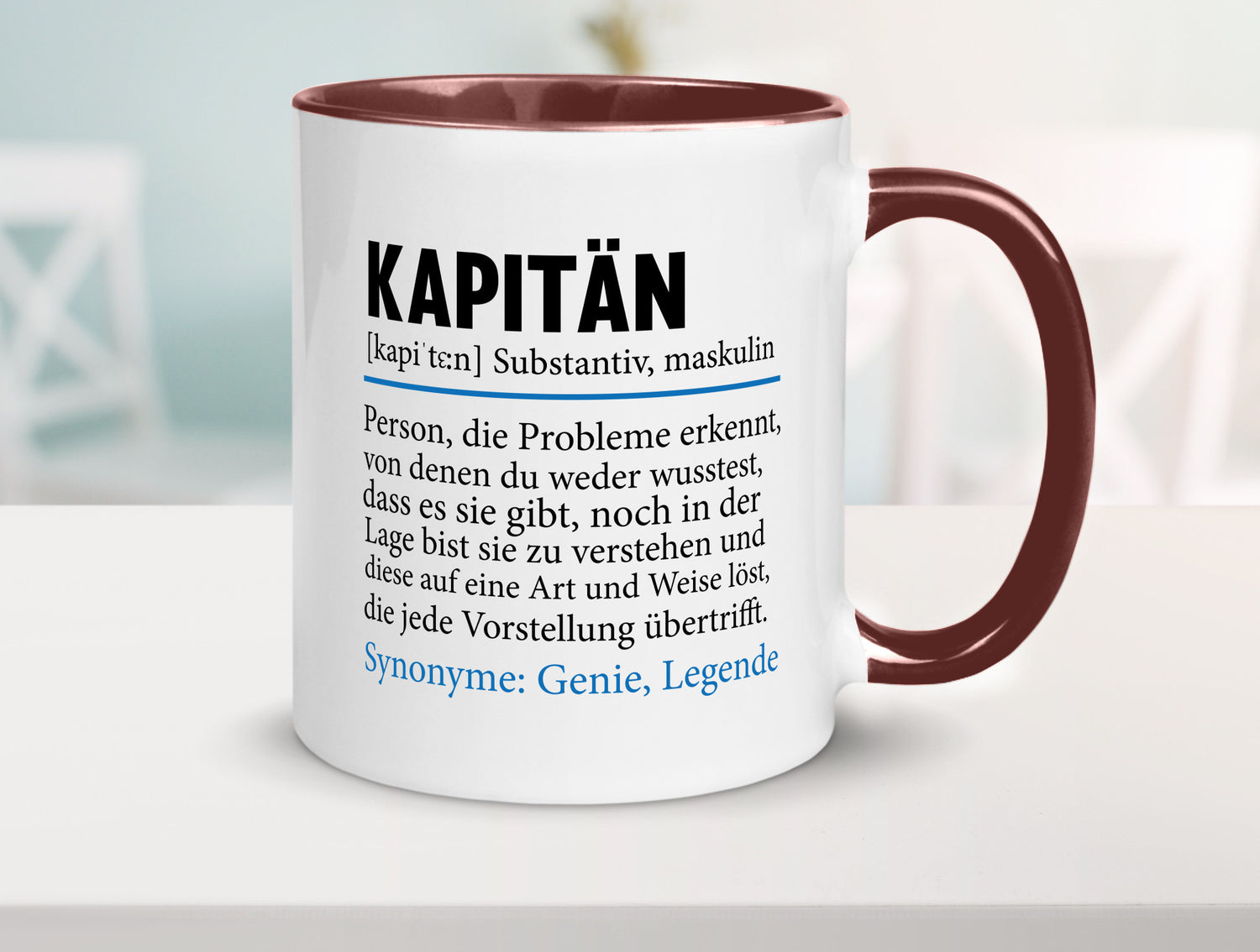 Kapitän | Spruch lustig Schiffskapitän Schiff Geschenk Humor Geschenkidee