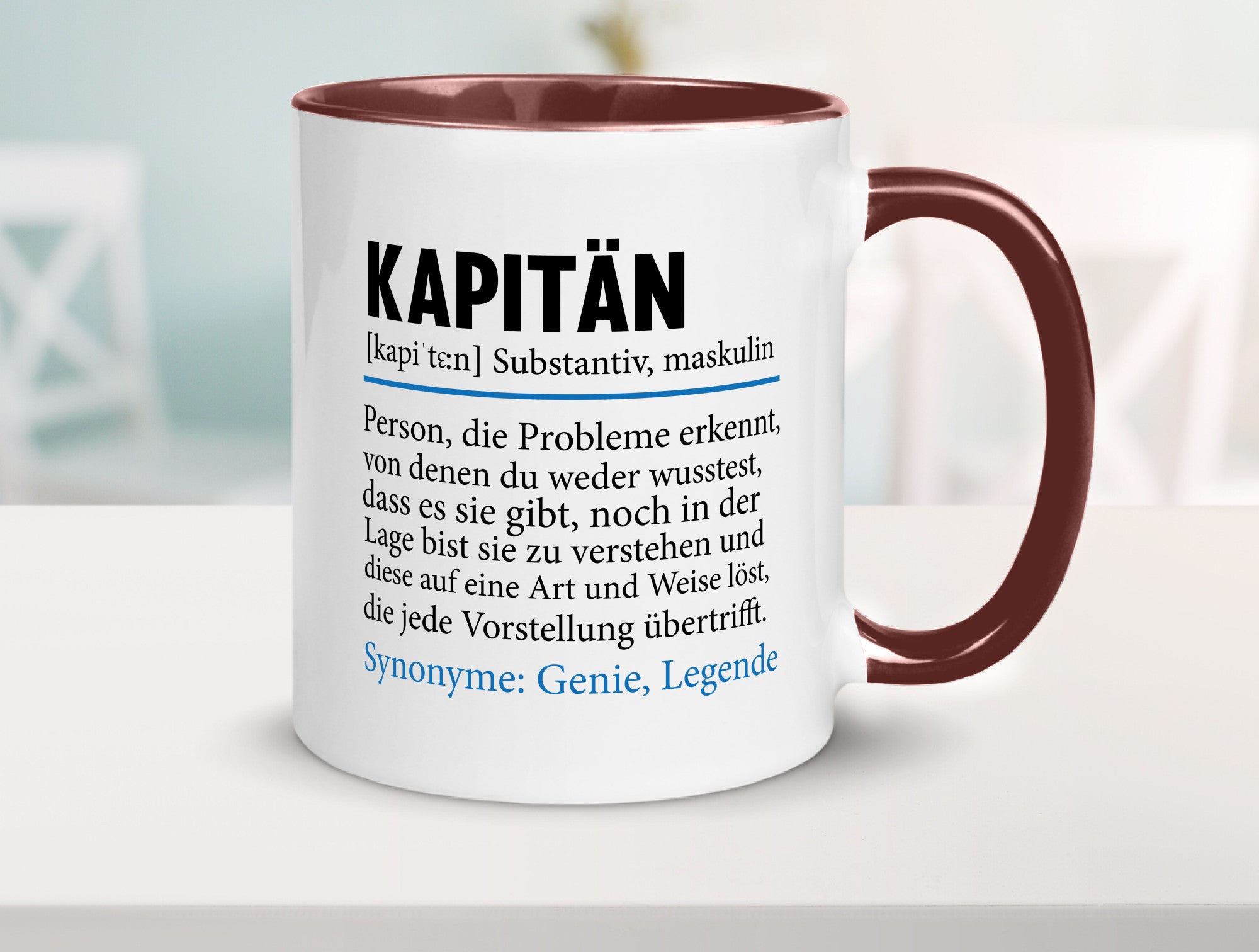 Kapitän | Spruch lustig Schiffskapitän Schiff Geschenk Humor Geschenkidee