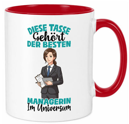 Im Universum: Managerin | Management Geschenkidee Humor Tasse