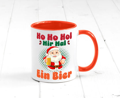 Ho mir mal ein Bier | Ugly Christmas Trinken v2 Geschenkidee Humor Tasse