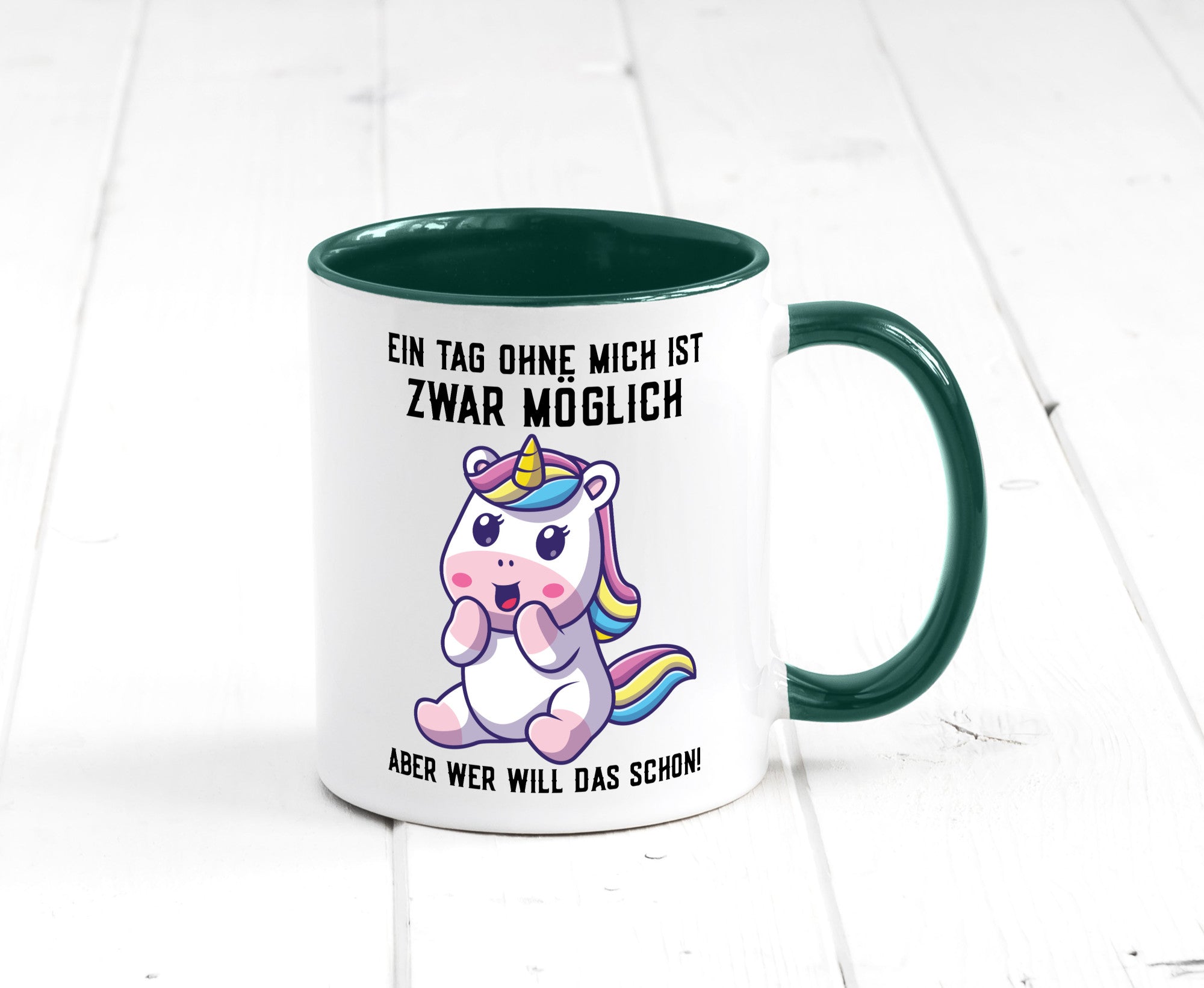 Ein Tag ohne mich ist möglich | süßes Einhorn Comic Geschenk Humor Geschenkidee