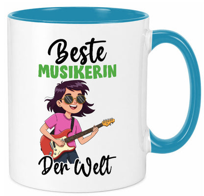 Beste Musikerin | Musik Musikantin v2 Geschenkidee Humor Tasse