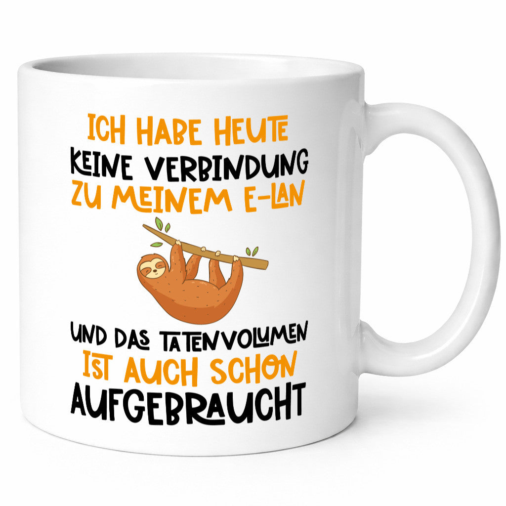 Tatenvolumen aufgebraucht | Spruch Humor Faultier Tierliebhaber Geschenkidee
