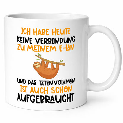 Tatenvolumen aufgebraucht | Spruch Humor Faultier Tierliebhaber Geschenkidee