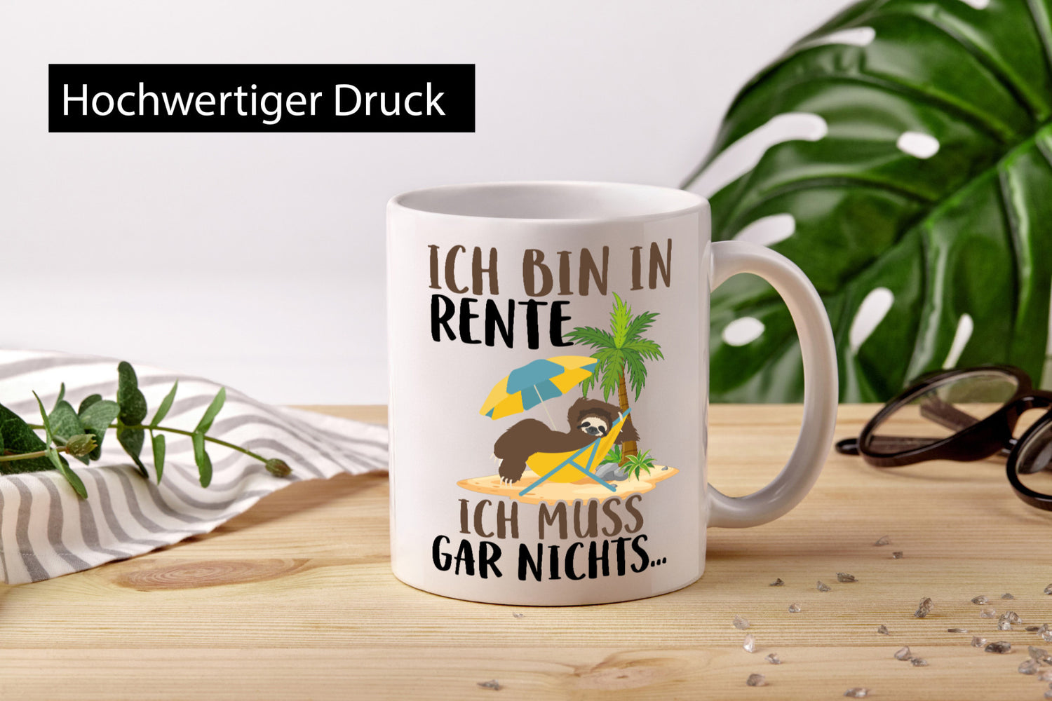 Ich bin in Rente | Faultier Rentner Ruhestand Geschenk Jubiläum lustiger Spruch