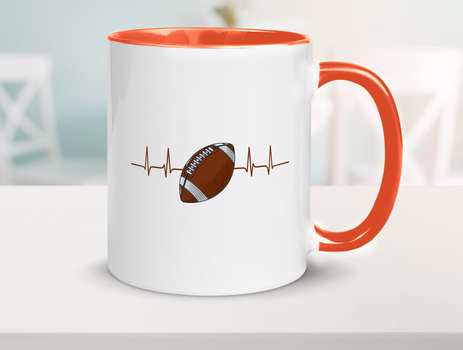 American Football Herzschlag | Footballer Superbowl Humor Geschenkidee Tasse