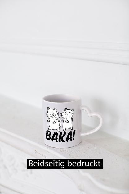 Baka! | böse Katze Ohrfeige Comic Runterhauen Geschenkidee Tierliebhaber Humor