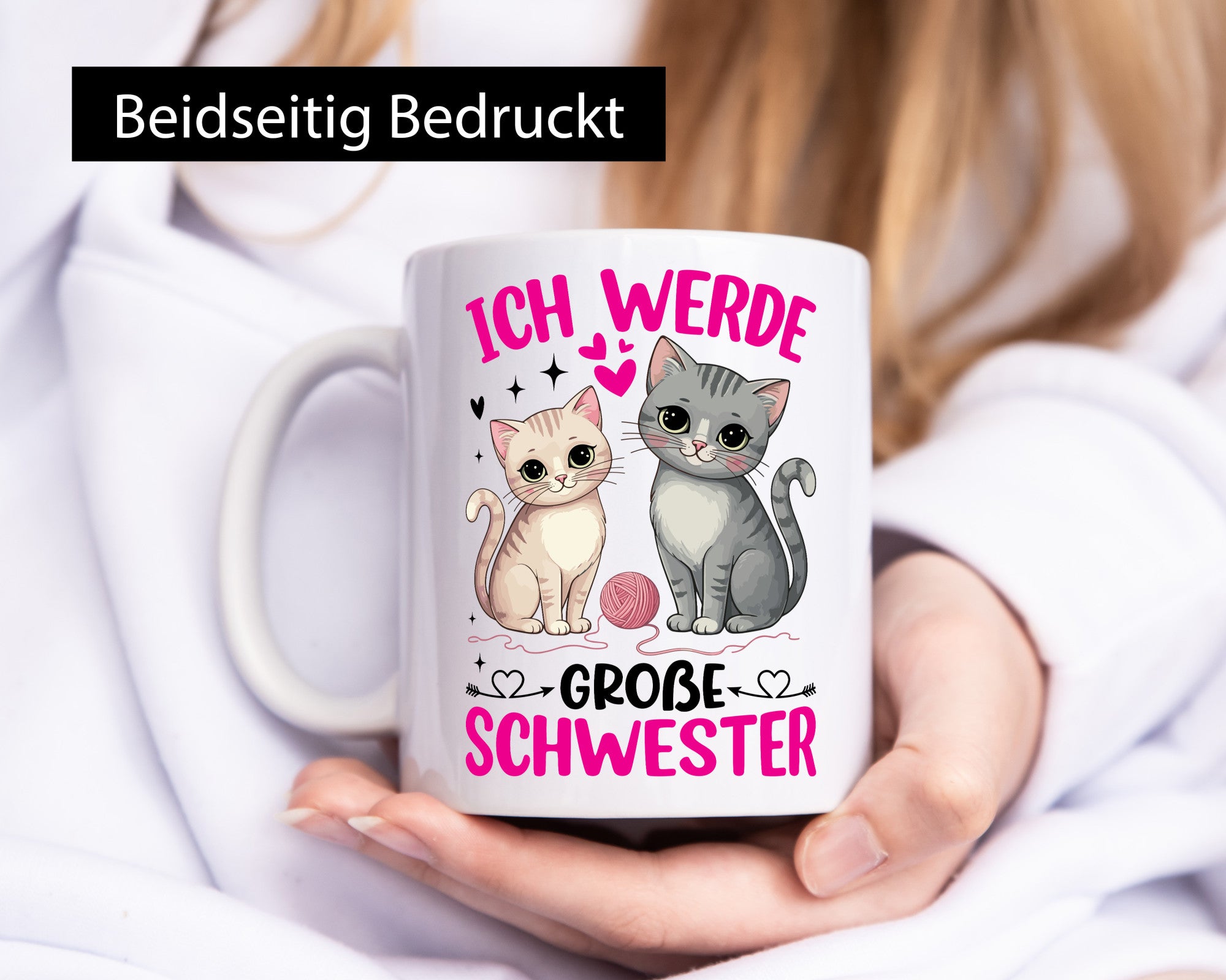 Ich werde Große Schwester | Katzen Geschwister lustiger Spruch Geschenk