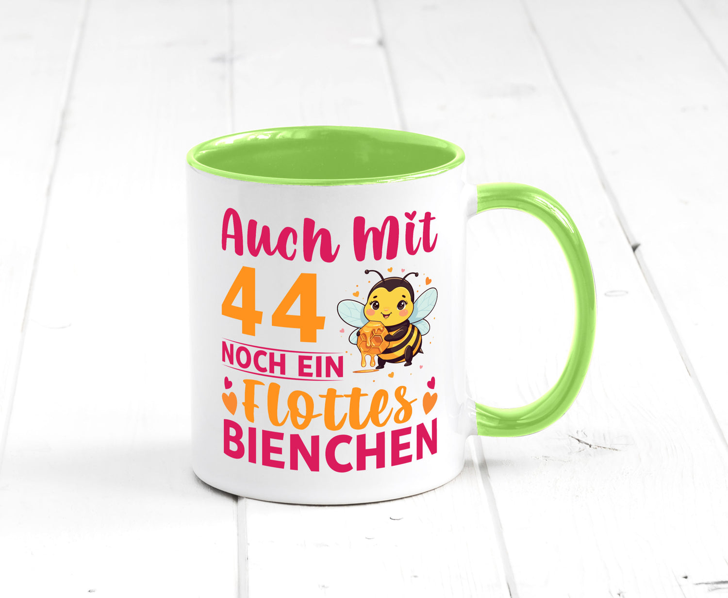 44. Geburtstag | Flottes Bienchen 44 Jahre Geschenkidee Humor Tasse