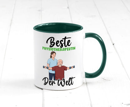 Beste Physiotherapeutin v3 lustig Humor Geschenkidee Geschenk Tasse