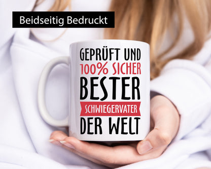 Bester Schwiegervater Geschenk Familie Geschenkidee lustiger Spruch Tasse
