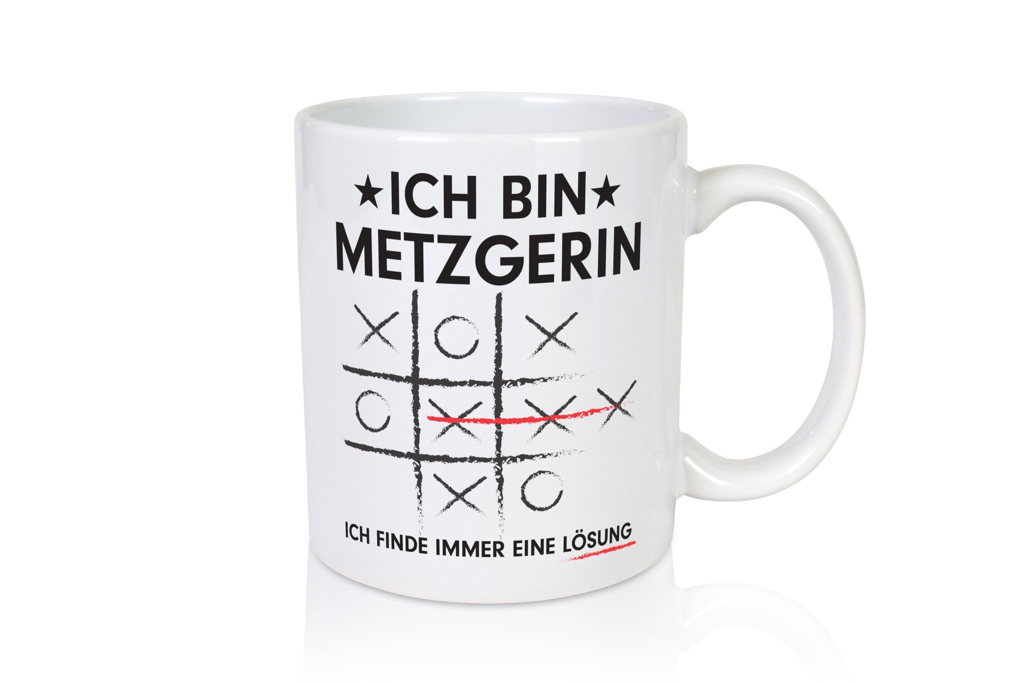 Löse Probleme: Metzgerin | Fleischerin Humor Geschenkidee Tasse