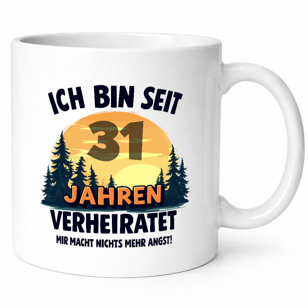 Ich bin Verheiratet | 31. Hochzeitstag Ehepaar v2 Geschenkidee Humor Tasse