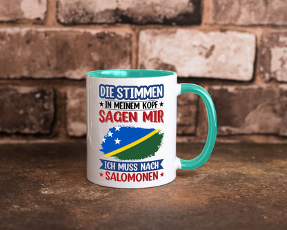 Salomonen | Urlaub Stimmen in meinem Kopf Traumland v2 Humor Geschenkidee Tasse